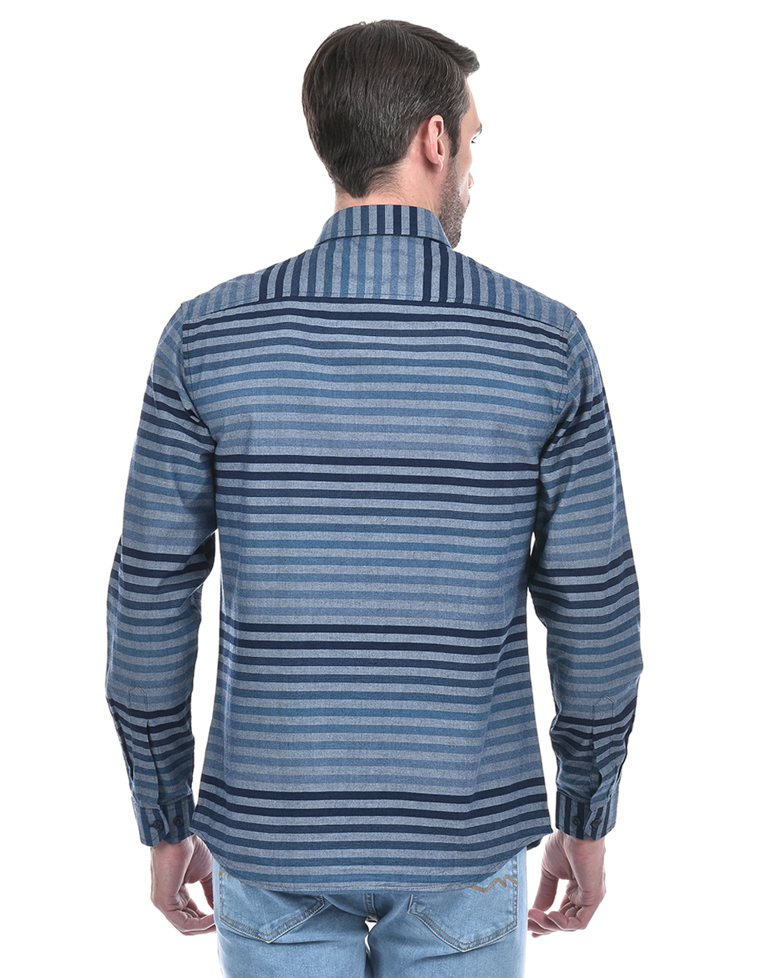 Numero Uno Men Striped Blue Shirt